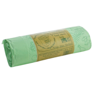Vegware Completely Compostable Bin Liner 70 Litre (Pack 20)