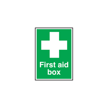 Self Adhesive First Aid Box Symbol Sign