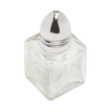Cube Glass Salt &amp; Pepper Shaker with Steel Top 15ml / 0.5oz