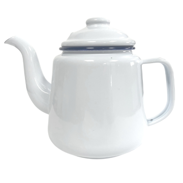 Falcon Housewares White Enamel Tea Pot 14cm / 1.5 Litre