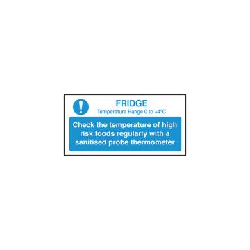 Self Adhesive Check Fridge Temperature Sign