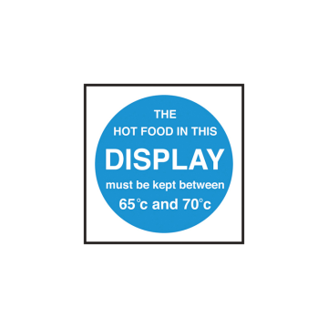 Self Adhesive Hot Food Display Temperature Sign