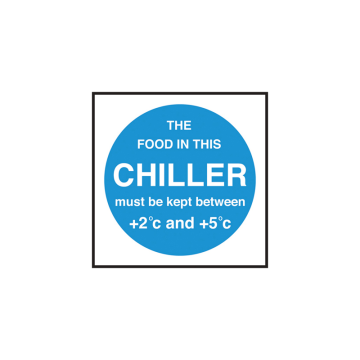 Self Adhesive Chiller Temperature Sign