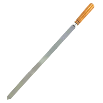 Wooden Handle Steel Skewer Flat 21mm x 21&quot;