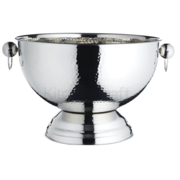BarCraft Hammered Stainless Steel Champagne Bowl