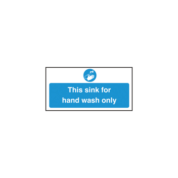 Self Adhesive Sink for Hand Wash Only Sign