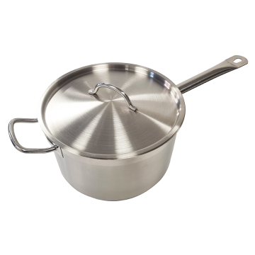 Professional Stainless Steel Sauce Pan &amp; Lid 24cm, 6.3 Litres