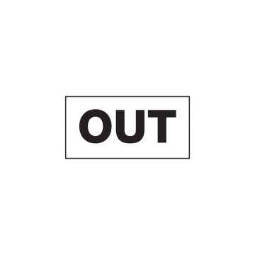 Self Adhesive Door Sign OUT
