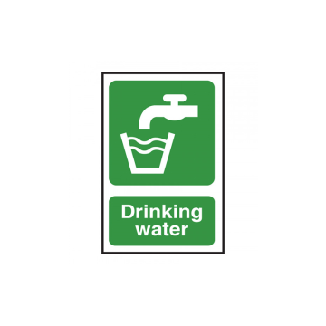 Self Adhesive Drinking Water Sign Green