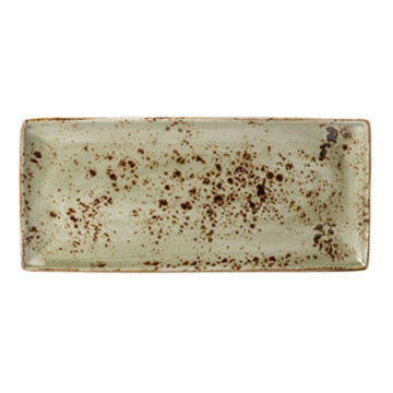 Steelite Craft Green Rectangle Four Plate 37 x 16.5cm (Pack 6)