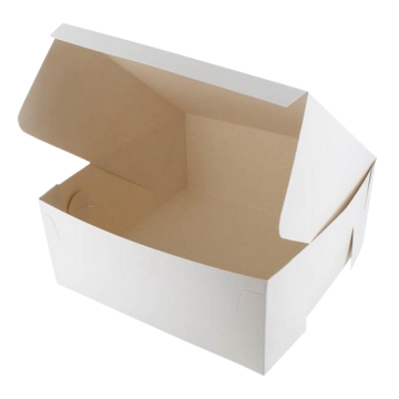 8&quot; White Cake Boxes 8&quot; x 8&quot; x 3&quot; (Pack 10)