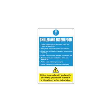 Self Adhesive Chilled and Frozen Food Sign