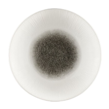 Churchill Raku Quartz Black Bamboo Deep Coupe Plate 9.88&quot; (Pack 12)