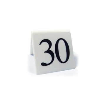White Table Numbers Set 11-20