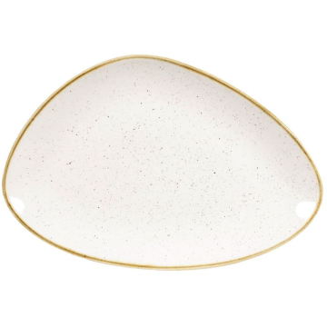 Churchill Stonecast Barley White Triangle Chefs Plate 12&quot;x8&quot; (Pack 6)