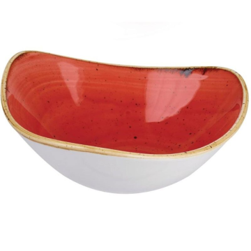 Churchill Stonecast Berry Red Lotus Bowl 7&quot; (Pack 12)