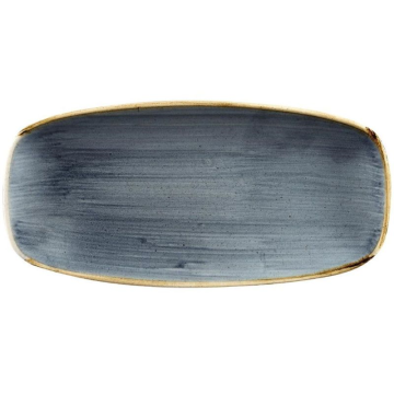 Churchill Stonecast Blueberry Chefs Oblong Plate 10.6&quot;x5&quot; (Pack 12)
