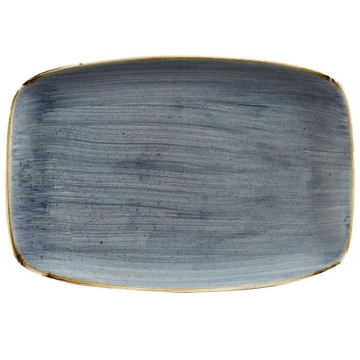 Churchill Stonecast Blueberry Oblong Chefs Plate 13.5&quot; x 9.25&quot; (Pack 6)