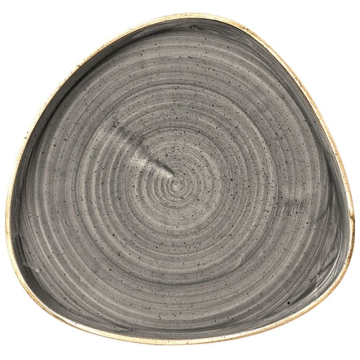 Churchill Stonecast Grey Triangle Walled Chefs Plate 10.25&quot; (Pack 6)