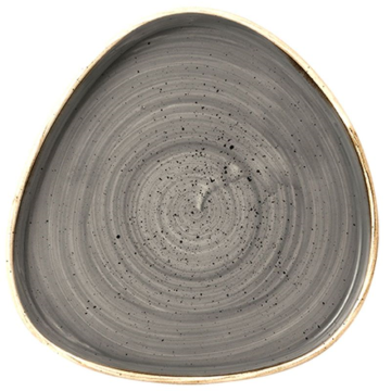 Churchill Stonecast Grey Triangle Walled Chefs Plate 20cm (Pack 6)