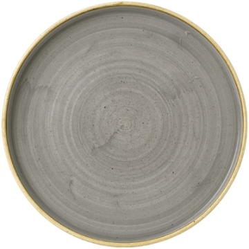 Churchill Stonecast Grey Walled Plate 10.25&quot;