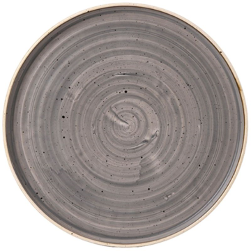 Churchill Stonecast Grey Walled Plate 11&quot; (Pack 6)