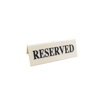 Reserved Black White Table Notice (Pack 5)