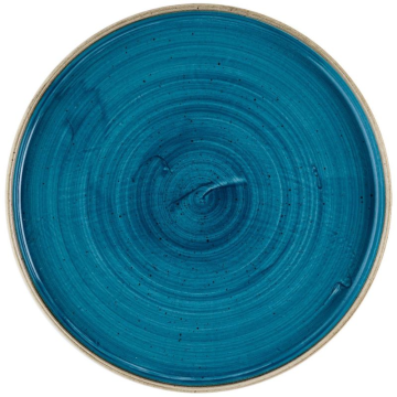 Churchill Stonecast Java Blue Walled Plate 10.25&quot; (Pack 6)