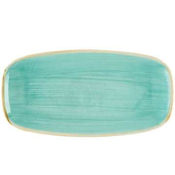 Churchill Stonecast Mint Chefs Oblong Plate 13.88x7.38&quot; (Pack 6)