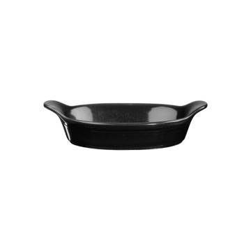 Churchill Cookware Metallic Black Small Round Eared Dish 6&quot;x7&quot; (Pack 6)