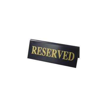 Reserved Black Gold Table Notice (Pack 5)