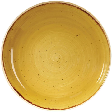 Churchill Stonecast Mustard Evolve Coupe Bowl 7.25&quot; (Pack 12)