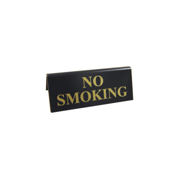 No Smoking Black Gold Table Notice (Pack 5)
