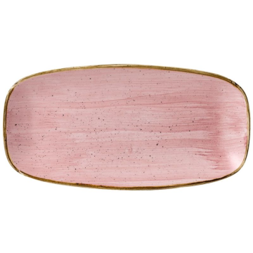 Churchill Stonecast Petal Pink Chefs Oblong Plate 13.88x7.38&quot; (Pack 6)
