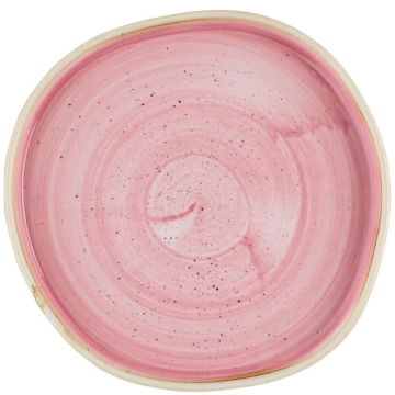 Churchill Stonecast Petal Pink Organic Walled Plate 8.25&quot; (Pack 6)
