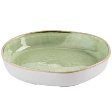 Churchill Stonecast Sage Green Organic Walled Bowl 9.25&quot; (Pack 6)