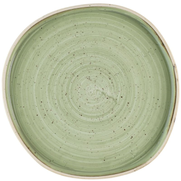 Churchill Stonecast Sage Green Organic Walled Plate 10.5&quot; (Pack 6)