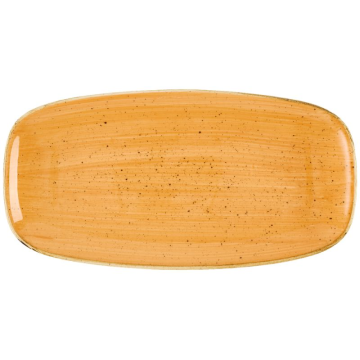 Churchill Stonecast Tangerine Chefs Oblong Plate 11.75x6&quot; (Pack 12)
