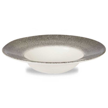 Churchill Raku Quartz Black Profile Wide Rim Bowl Large 10.90&quot;