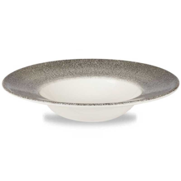 Churchill Raku Quartz Black Profile Wide Rim Bowl Med 9.4&quot;