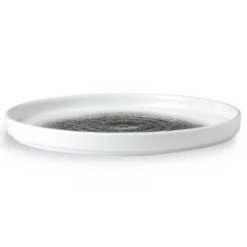 Churchill Raku Quartz Black Walled Plate 10.25&quot;