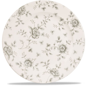 Churchill Rose Chintz Grey Profile Plate 10.88&quot; (Pack 6)