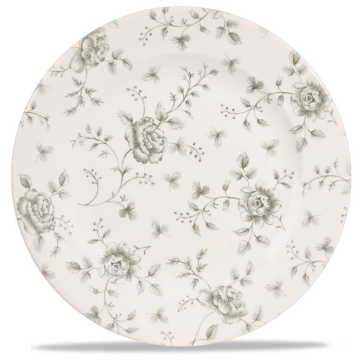 Churchill Rose Chintz Grey Profile Plate 12&quot; (Pack 6)