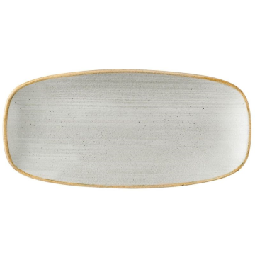 Churchill Stonecast Raw Grey Chefs Oblong Plate 10.6&quot; x 5&quot; (Pack 12)