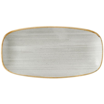 Churchill Stonecast Raw Grey Chefs Oblong Plate 11.75 x 6&quot; (Pack 12)