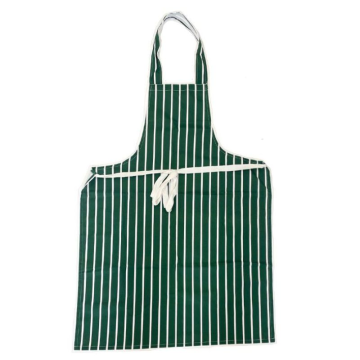 Bib Apron 87cm Butchers Green White Striped