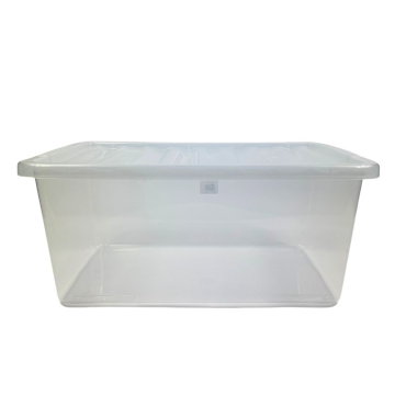 Clear Plastic Storage Container &amp; Lid Large 45 Litres
