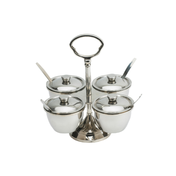 Mini Revolving 4 Bowl Pickle Stand