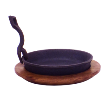 Round Sizzler with Wooden &amp; Sheesham Base 6&quot;