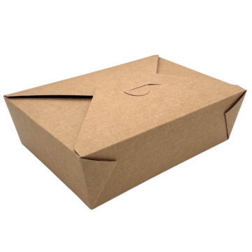 Kraft Biodegradeable Food Carton No 3, 195 x 140mm at base, 1965ml (Pack 180)